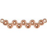 14K Rose Bezel-Set Bar Necklace Center