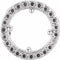 18K White 6 mm Round Halo-Style Pendant Mounting