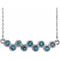 Sterling Silver Natural Aquamarine Bezel-Set Bar 16-18