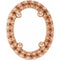14K Rose 7x5 mm Oval Halo-Style Slide Pendant Mounting