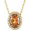 14K Yellow Natural Citrine & .05 CTW Natural Diamond 16