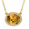 14K Yellow Natural Citrine & .04 CTW Natural Diamond 16 1/2