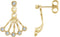 Bezel-Set Fan Earrings