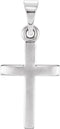 14K White Gold Cross Pendant