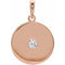 14K Rose 1/10 CTW Natural Diamond Disc Pendant