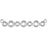 Platinum 2.2 mm Round Bezel-Set Bar Necklace Center