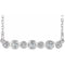 14K White 1/5 CTW Natural Diamond Bezel-Set Bar 16-18