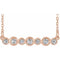 14K Rose 1/5 CTW Natural Diamond Bezel-Set Bar 16-18