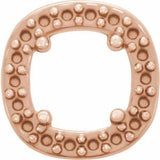 14K Rose 4 mm Cushion Center Pendant Mounting
