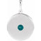 Sterling Silver Natural Alexandrite Disc Pendant