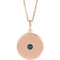 14K Rose Lab-Grown Alexandrite Disc 16-18
