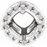 14K White 5 mm Round Halo-Style Pendant Mounting