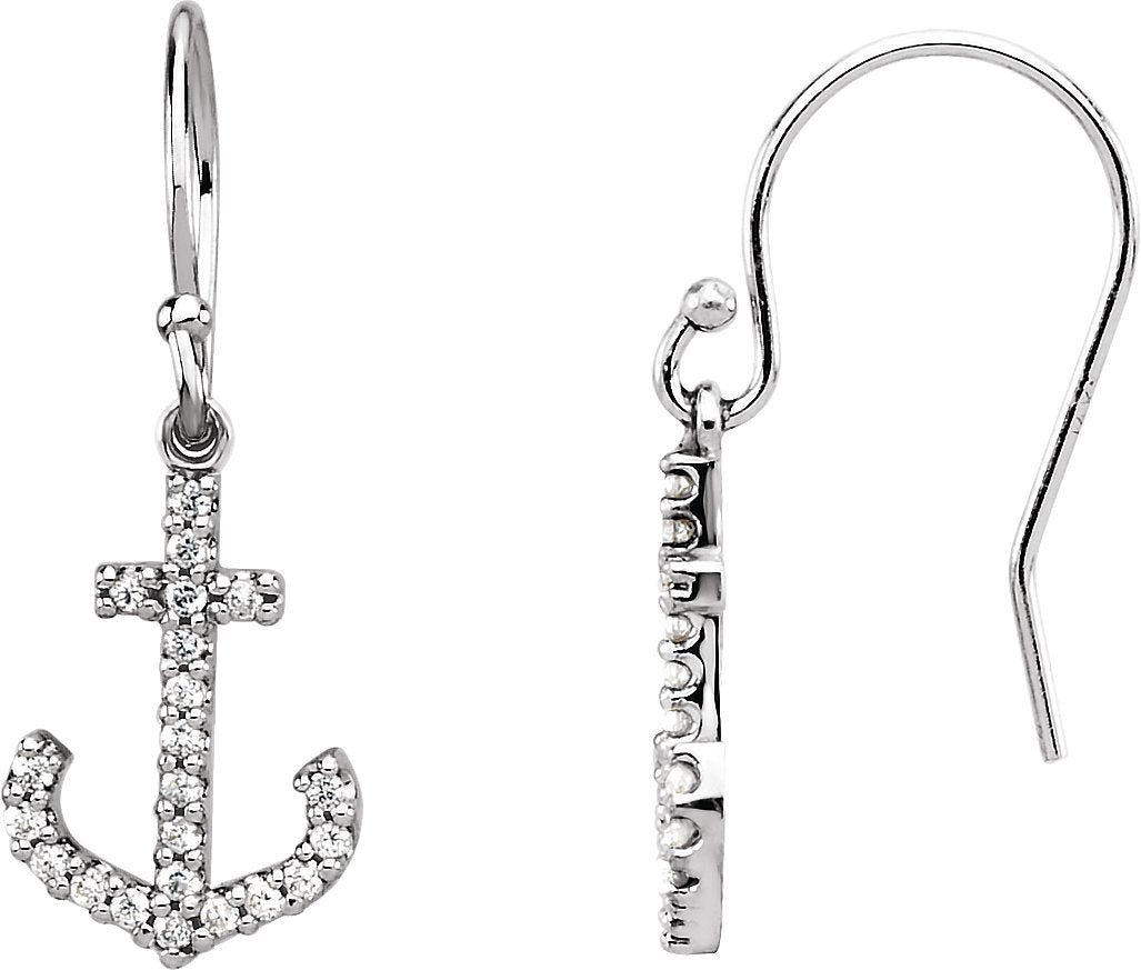 Accented Anchor Earrings