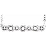 Platinum Bezel-Set 16-18" Necklace Mounting