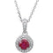 Platinum Natural Ruby & 1/5 CTW Natural Diamond 18