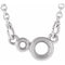 Sterling Silver 3 mm Round Accented Bezel-Set 16
