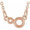 14K Rose 3 mm Round Accented Bezel-Set 18