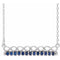 Sterling Silver Natural Blue Sapphire Infinity-Inspired Bar 18
