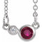 Platinum Natural Ruby & .02 CTW Natural Diamond 16