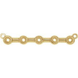 18K Yellow 2 mm Round Bezel-Set Bar Necklace Center