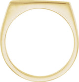 10K Yellow Gold 15x9 mm Rectangle Signet Ring