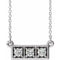 Platinum 1/4 CTW Natural Diamond Three-Stone Bar 16-18