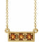 14K Yellow Natural Citrine Three-Stone Bar 16-18
