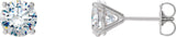 14K White Gold 1 CTW Lab-Grown Diamond 4-Prong Stud Earrings