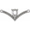 14K White Accented 
