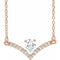14K Rose 3/8 CTW Natural Diamond 18