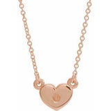 14K Rose Heart 16" Necklace Mounting