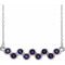 Platinum Natural Alexandrite Bezel-Set Bar 16-18