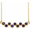 14K Yellow Natural Alexandrite Bezel-Set Bar 16-18