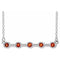 14K White Natural Citrine Bezel-Set Bar 18