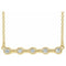 14K Yellow 1/6 CTW Natural Diamond Bezel-Set Bar 18
