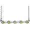 Sterling Silver Natural Peridot Bezel-Set Bar 18