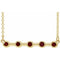 14K Yellow Natural Mozambique Garnet Bezel-Set Bar 18