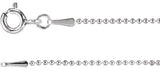 Sterling Silver 1 mm Hollow Bead 18" Chain