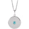 Sterling Silver Natural Blue Zircon Disc 16-18