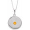Sterling Silver Natural Citrine Disc 16-18