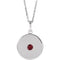 14K White Lab-Grown Ruby Disc 16-18