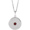 Platinum Natural Mozambique Garnet Disc 16-18