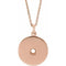 14K Rose 3 mm Round Disc 16-18
