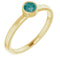 14K Yellow 4 mm Round Alexandrite Ring