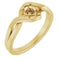 14K Yellow4.1 mm Round Ring Mounting