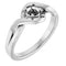 14K X1 White4.1 mm Round Ring Mounting