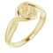 14K Yellow5.2 mm Round Ring Mounting