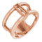 14K Rose 4x2 mm Baguette Ring Mounting