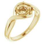 18K Yellow5.5 mm Round Ring Mounting