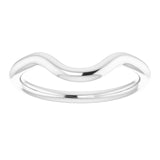 14K White Gold Band for 8.8 mm Round Ring